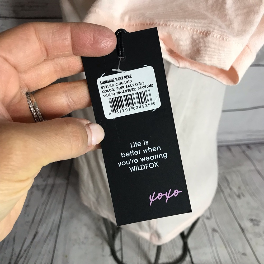 Wildfox Pink Salt Sunshine Baby Tee Size Small - Picture 6 of 9